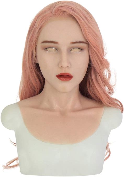 female mask silicone|female silicone mask with breasts.